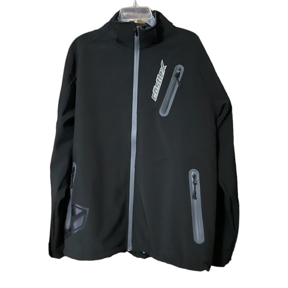 Mens CastleX Black Barrier Jacket – Weather resistant, size XL